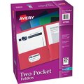 Avery Folder, 2-Pocket, Letter, Ast 25PK AVE47993